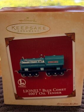 Hallmark Lionel Blue Comet Ornament 400T Oil Tender